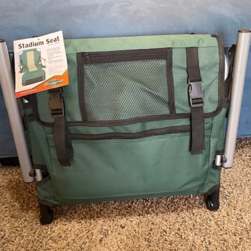 Stansport Tubular Frame Folding Stadium Seat with Arms